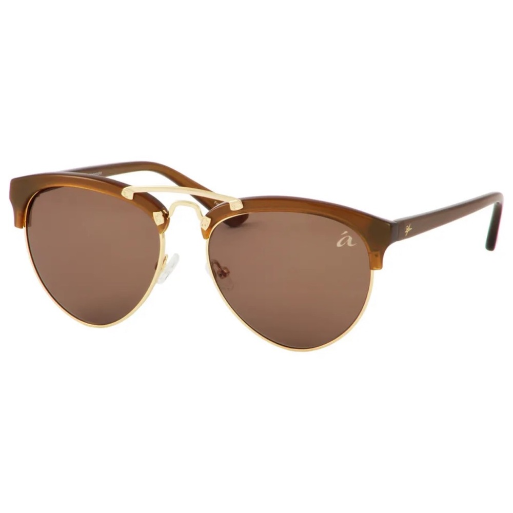 $159 ale by ALESSANDRA REVOLVE BROWN GOLD BOHO FESTIVAL SUNGLASSES 4010